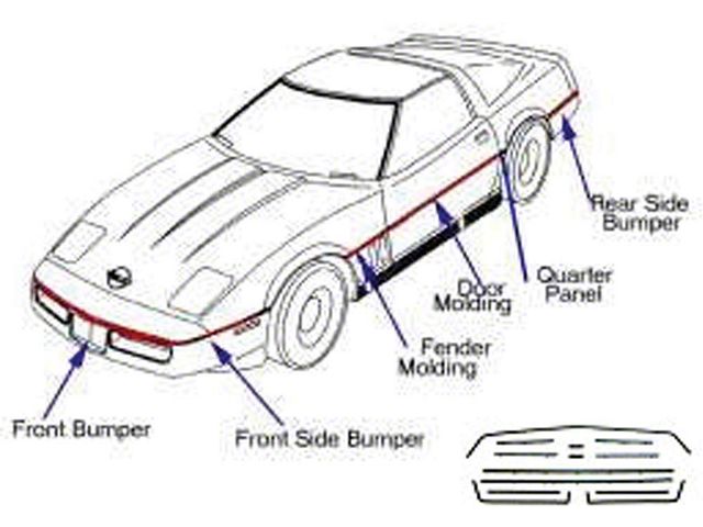 Molding Kit,Body Side,1984