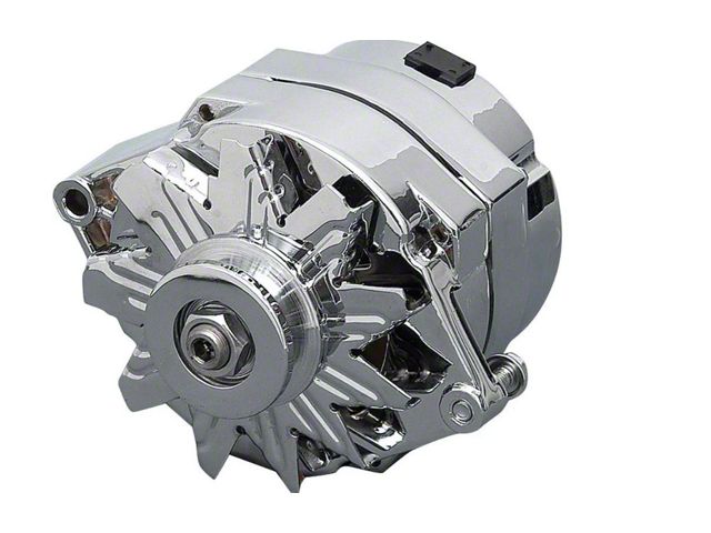 Powermaster Alternator; 140 Amp; Chrome (67-69 Camaro)