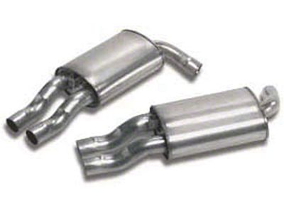 1985-1990 Corvette Mufflers No Drone Aluminized Dual Outlet