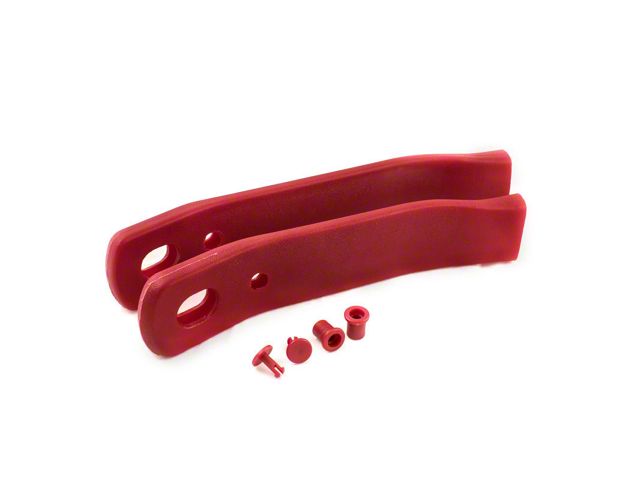 1985-1992 CAMARO FIREBIRD SEAT BELT RECEIVER SLEEVES, PAIR- RED 91-92 Red