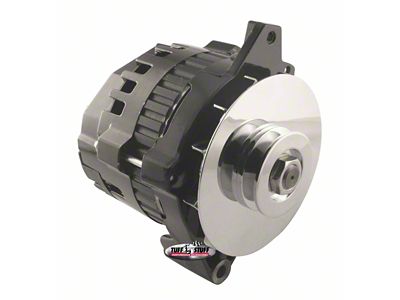 1986-1986 Camaro Alternator; 105 AMP; 1 Wire Or OEM; V Groove Pulley; Double Wide Heavy Duty Ball Bearings; Internal And External Cooling Fans; Black;