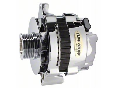 1986-1986 Camaro Alternator; 160 AMP; 1 Wire Or OEM; 6 Groove Pulley; Double Wide Heavy Duty Ball Bearings; Chrome;