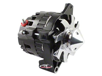 1986-1986 Camaro Silver Bullet Alternator; 160 AMP; 1 Wire Or OEM Hookup; V Groove Pulley; Black;