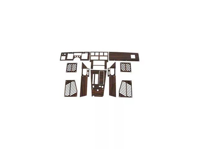 1986-1987 Corvette Coupe Dash And Trim Kit For Cars With Automatic Transmission Rosewood