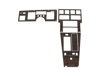 1986-1988 Corvette Dash And Trim Kit For Cars With 4-Speed Transmission And Overdrive In Knob Rosewood