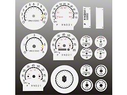 1986-1988 Monte Carlo White Face Gauges Instrument Cluster Overlay,Chevrolet