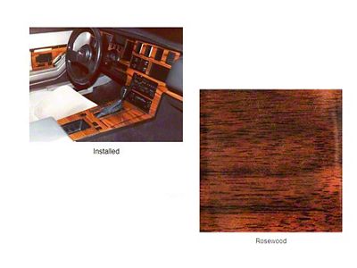 1986-1989 Corvette Convertible Dash & Console Kit No-Mar Wood-Like Rosewood