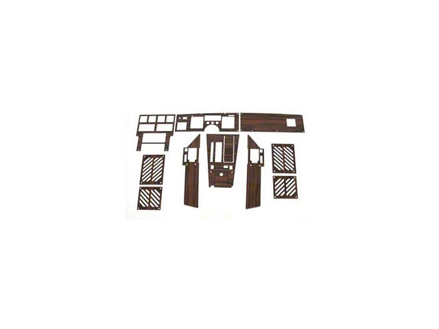 1986-1989 Corvette Convertible Dash And Trim Kit For Cars With Automatic Transmission Rosewood