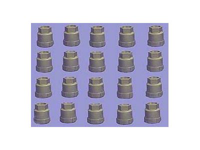 Plastic Lug Nut Caps, Factory Style, Gray, 1986-1990