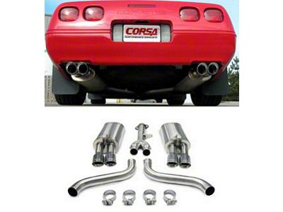 Corsa Performance Sport Cat-Back Exhaust with Polished Tips (86-91 Corvette C4, Excluding ZR1)
