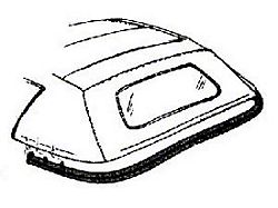 Convertible Top Rear Bow Weatherstrip (86-96 Corvette C4)