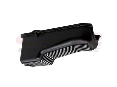 SB AluminumBlk V8 Stock Capactiy Oil Pan - Retro Fin