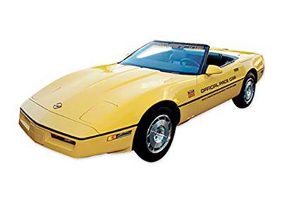 1986 Corvette Gold Official Pace Car Decal Kit With Black 70th (Indy Pace Car, Convertible)