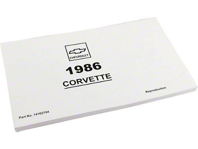 1986 Corvette Owner's Manual
