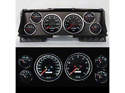 New Vintage Gauge Kit Ford Truck 87-91 Perf II White