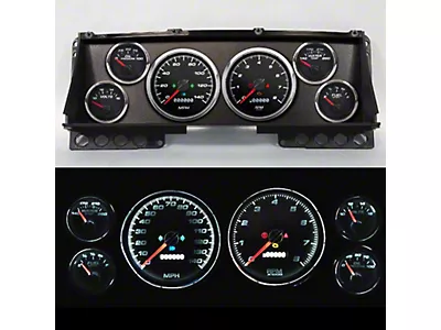 New Vintage Gauge Kit Ford Truck 87-91 Perf II Black New Vintage Gauge Kit Ford Truck 87-91 Perf II Black