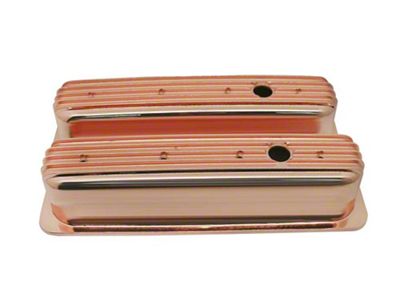 1987-1997 Chevy-GMC Truck 5.0L & 5.7L Tall Center Bolt Valve Covers - Finned - Copper