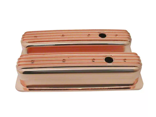 1987-1997 Chevy-GMC Truck 5.0L & 5.7L Tall Center Bolt Valve Covers - Finned - Copper