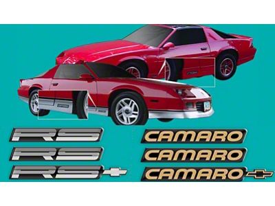 1988-1990 Camaro Base, Sport Coupe & RS Stripe & Emblem Kit