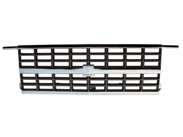 1988-1991 Chevy Truck Grille, Dual Headlights-Chrome And Silver