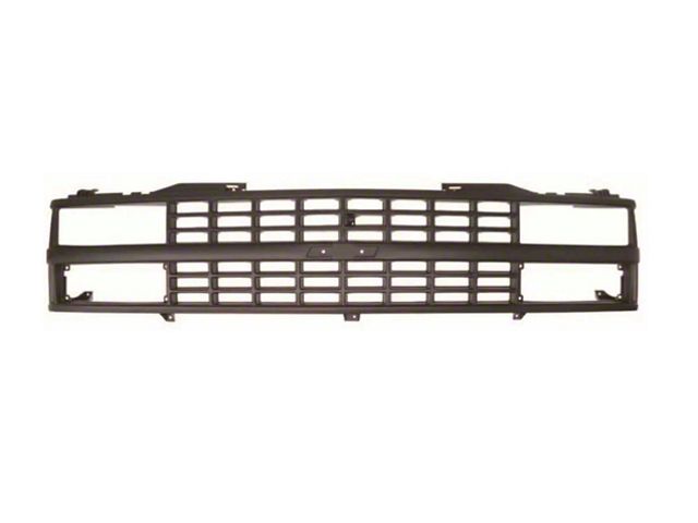 1988-1993 Chevy Truck Grille, Composite Or Dual Headlights-Black