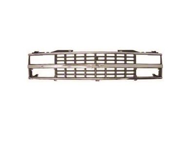 1988-1993 Chevy Truck Grille, Composite Or Dual Headlights-Chrome And Gray