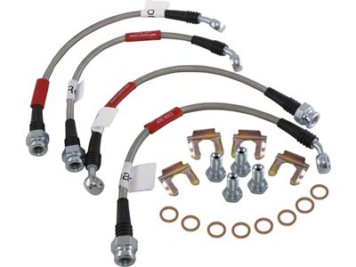 1988-1993 Corvette Braided Brake Hose Set Stainless Steel