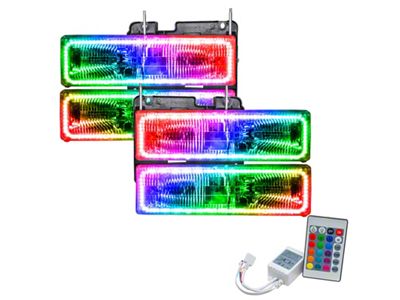 1988-2002 C10 Pickup SMD ColorSHIFT Simple Halo Kit for Dual Headligh Assembly 8170-504 by Oracle Lighting