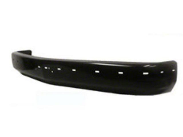 1988-2002 Chevy-GMC Truck Front Bumper Face Bar, With Impact Strip Holes, Black