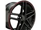 1988-2004 Corvette 18 X 10.5 C6 Z06 Reproduction Wheel Black With Red Banding