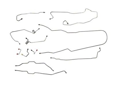 1988-89 Chevy-GMC Truck 2WD 1/2-Ton Ext. Cab Longbed Power Disc Complete Brake Line Set 11pc, Stainless