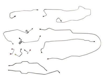 1988-89 Chevy-GMC Truck 2WD 1/2-Ton Std. Cab Longbed Power Disc Complete Brake Line Set 11pc, Stainless