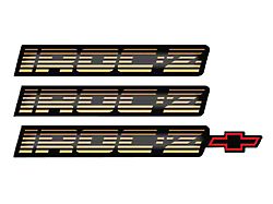 IROC-Z-Bowtie Rocker/Rear Bumper Domed Decal Emblem Kit 3 Pcs Gold (88-90 Camaro)