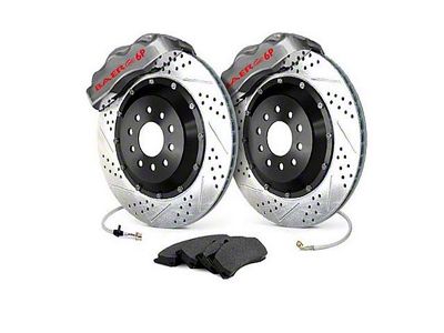 1988-98 GM C/K Baer Brakes 14 Front Pro+ Brake System With Silver Calipers, 2 Inch Drop Spindles, With ABS