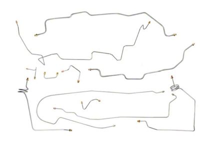 1988 Chevy-GMC Truck 4wd Power Disc Brake Line Set 11pc, 3/4 ton, Shortbed, OE Steel