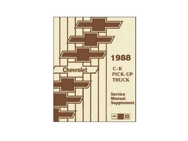 1988 Chevy Truck Shop Manual Supplement