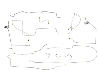 1988 Chevy-GMC Truck 4WD 1/2-Ton Std. Cab Longbed Power Disc Brake Line Set 11pc, OE Steel
