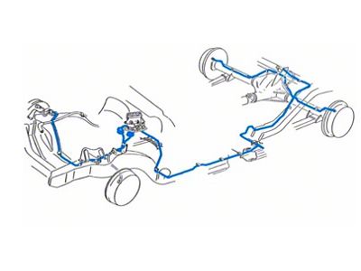 1988 Chevy-GMC Truck 4WD 1/2-Ton Std. Cab Shortbed Power Disc Complete Brake Line Set 11pc, Stainless
