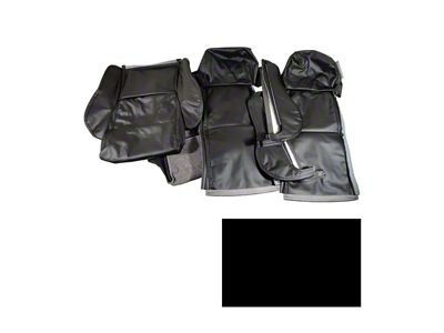 CA 1989-1990 Driver Corvette Black Leather Sport Seat Covers