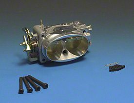 Red Throttle Body Cover Plate Kit For TPI LT1 Corvette – Aluminum, Includes Gasket & Screws