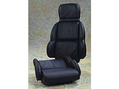 CA 1989-1992 Corvette Standard Seat Covers Leather Driver Black