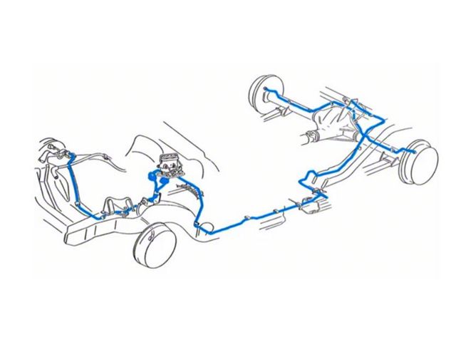 1989 Chevy-GMC Truck 4wd 3/4 Ton Longbed Power Disc Brake Line Set 11pc, Stainless