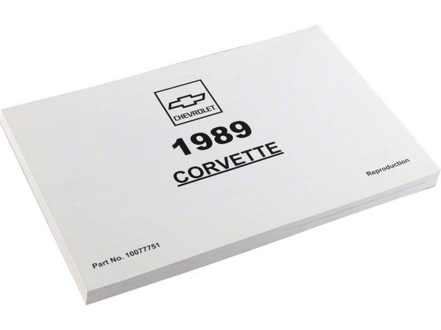 1989 Corvette Owners Manual