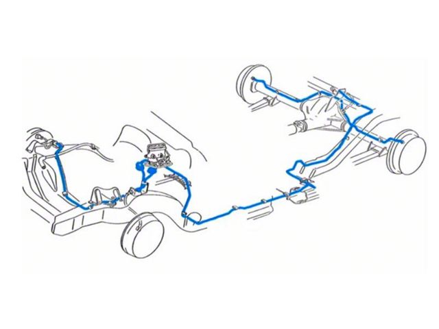 1989 Chevy-GMC Truck 4wd 1/2 Ton Extended Cab Longbed Power Disc Brake Line Set 11pc, OE Steel