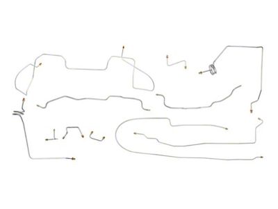 1989 Chevy-GMC Truck 4wd 1/2 Ton Extended Cab Shortbed Power Disc Brake Line Set 11pc, OE Steel