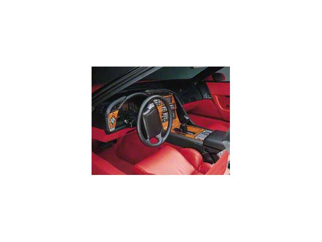 1990-1991 Corvette Dash & Trim Kit, For Cars With 6-Speed Transmission, Rosewood