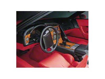 1990-1991 Corvette Dash & Trim Kit, For Cars With 6-Speed Transmission, Rosewood