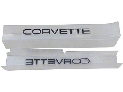 1990-1996 Corvette Sill Protectors Clear With Black Letters Sill Ease