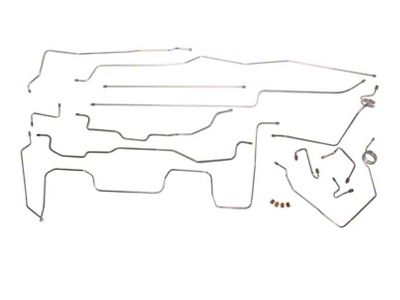 1990-94 Chevy-GMC Truck 4WD 3/4 And 1-Ton Std & Ext. Cab Long & Short Bed Rear Drum Brake Line Kit 17pc, Stainless