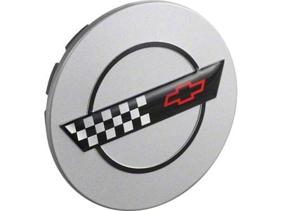 1991-1995 Corvette Wheel Center Cap Silver Painted